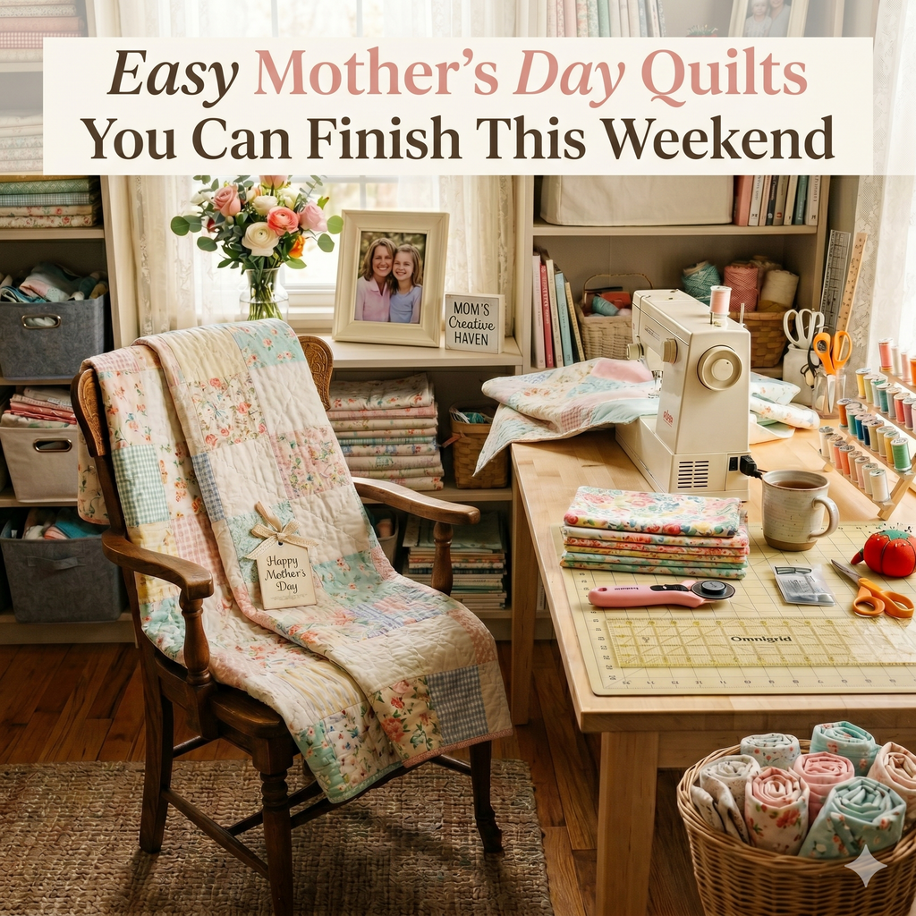 Easy Patterns to Make a Small Quilt for Mom (Yes, Even This Weekend!)