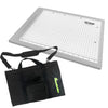 Grid cutting mat with carrying bag on a white background