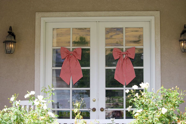 Sew & Spill Home Decor Bow Dove Stripe