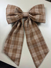 Sew & Spill Home Decor Bow Autumn Plaid