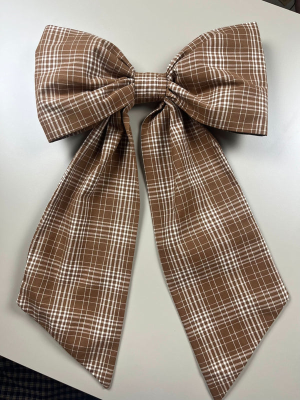 Sew & Spill Home Decor Bow Autumn Plaid