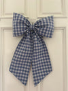 Sew & Spill Home Decor Bow Blue & Tan Plaid Classic