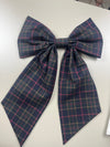 Sew & Spill Home Decor Bow Navy Holiday Tartan Classic