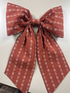 Sew & Spill Home Decor Bow Rust Folk Flower Classic