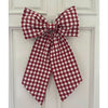 Sew & Spill Home Decor Bow Red & White Hearts Gingham