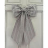Sew & Spill Home Decor Bow Taupe & White Stripe