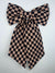 Sew & Spill Home Decor Bow Black and Orange Gingham Check