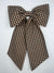 Sew & Spill Home Decor Bow Black and Tan Gingham