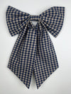 Sew & Spill Home Decor Bow Blue & Tan Plaid Classic