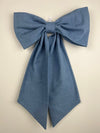 Sew & Spill Home Decor Bow Blue Denim
