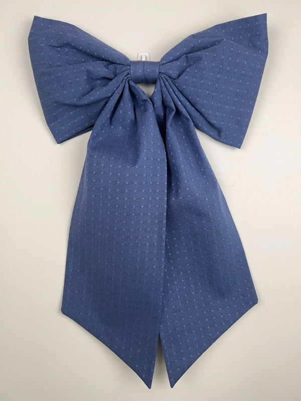 Sew & Spill Home Decor Bow Blue Hearts