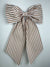 Sew & Spill Home Decor Bow The Coastal Tan Stripe