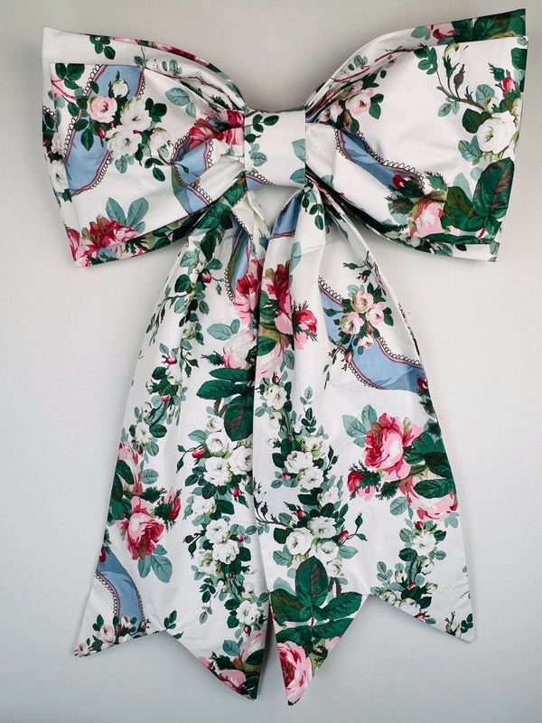 Sew & Spill Home Decor Bow Floral Chintz Dovetail Double Bow XL