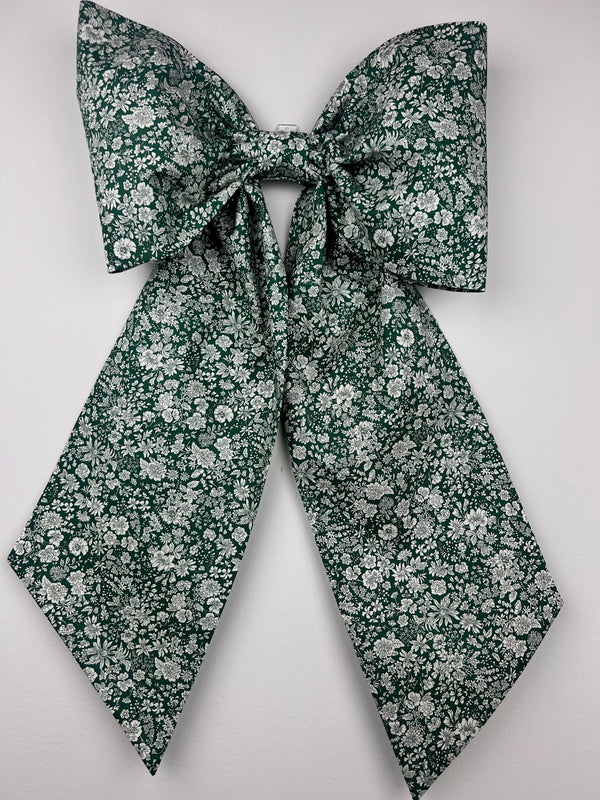 Sew & Spill Home Decor Bow Evergreen Floral