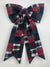 Sew & Spill Home Decor Bow Holiday Patchwork Dovetail Flannel Bow XL
