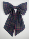 Sew & Spill Home Decor Bow Navy Holiday Tartan Classic