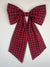 Sew & Spill Home Decor Bow Red + Navy Gingham