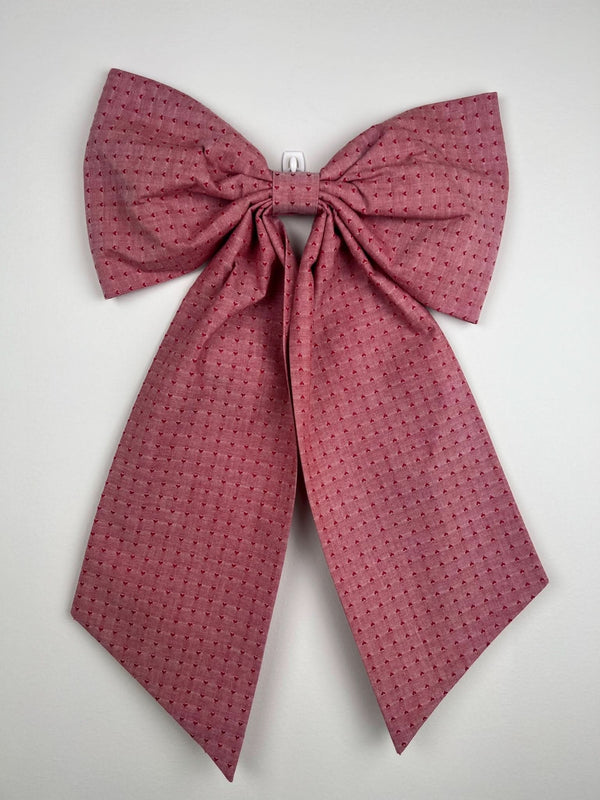 Sew & Spill Home Decor Bow Red Hearts