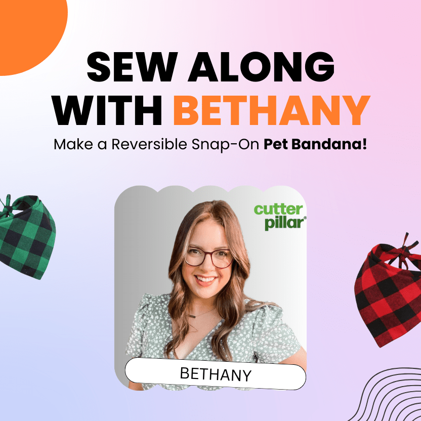 Sew Along with Bethany: Make a Reversible Snap-On Pet Bandana! 🐶🐱