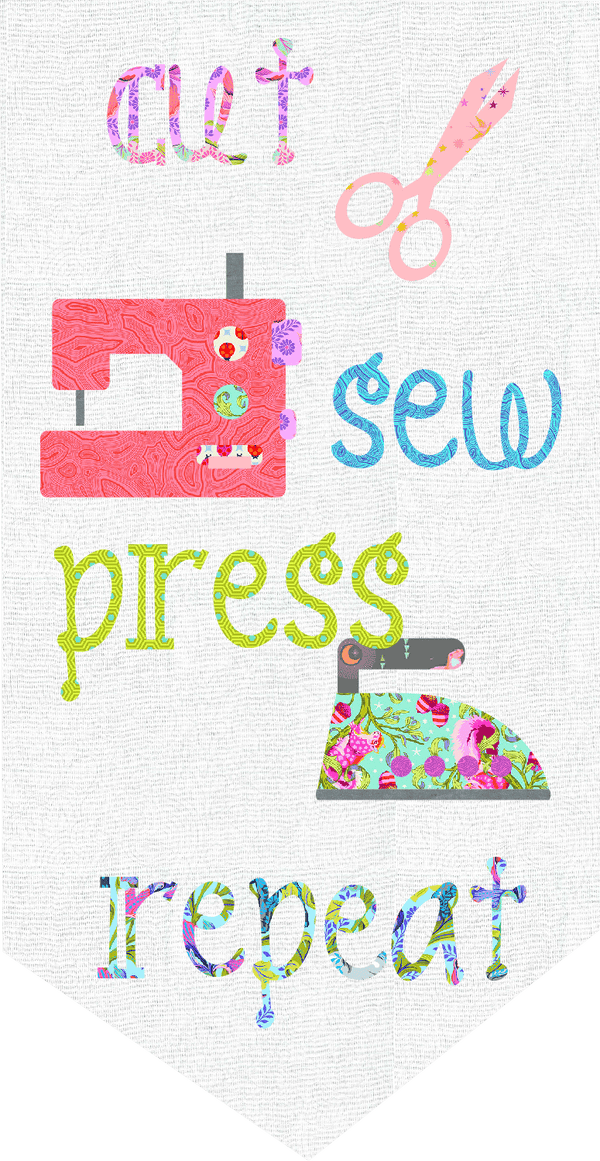 Laser-cut Kit: "Cut Sew Press Repeat - Everglow" by Tied with a Ribbon