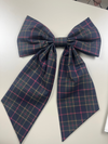 Sew & Spill Home Decor Bow Navy Holiday tartan