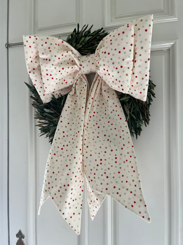 Sew & Spill Home Decor Bow Polka Dot Birthday Double Bow