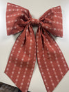Sew & Spill Home Decor Bow Rust Folk Flower
