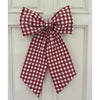 Sew & Spill Home Decor Bow Gingham Red Hearts