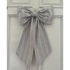 Sew & Spill Home Decor Bow Taupe White Stripe
