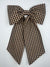 Sew & Spill Home Decor Bow Black and Tan Gingham
