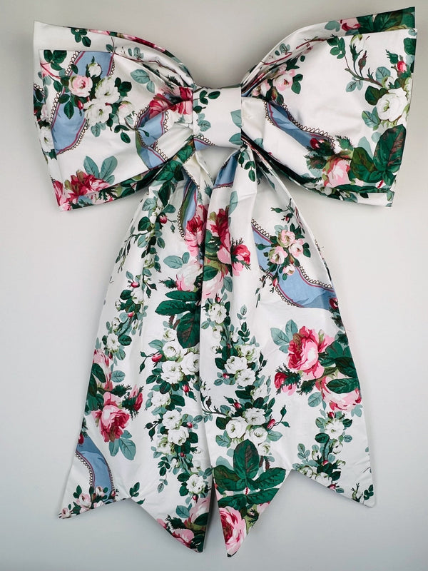 Sew & Spill Home Decor Bow Floral Chintz Dovetail Double Bow XL