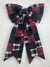 Sew & Spill Home Decor Bow Holiday Patchwork Dovetail Flannel Bow XL