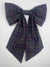 Sew & Spill Home Decor Bow Navy Holiday tartan