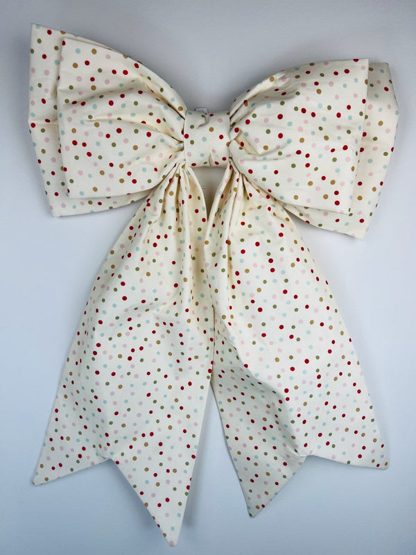 Sew & Spill Home Decor Bow Polka Dot Birthday Double Bow