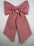 Sew & Spill Home Decor Bow Red & White Gingham