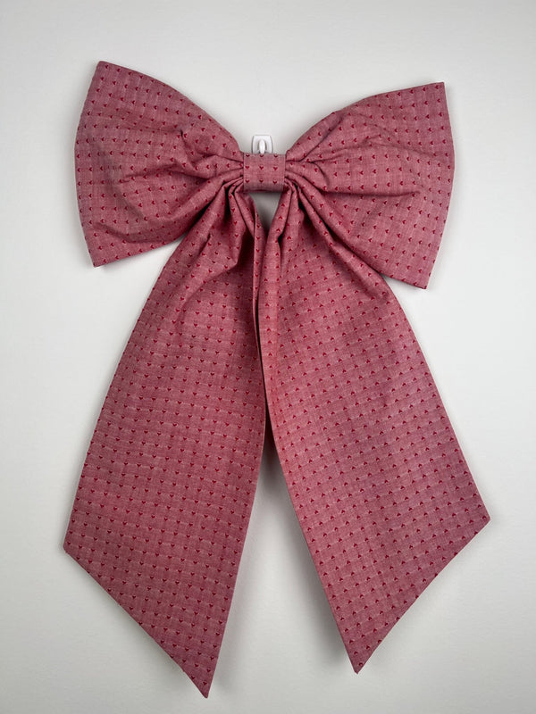 Sew & Spill Home Decor Bow Red hearts