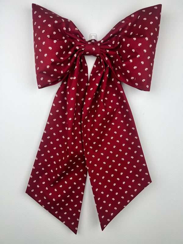 Sew & Spill Home Decor Bow Red & White Holly