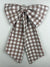 Sew & Spill Home Decor Bow Taupe Bold Gingham