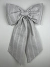 Sew & Spill Home Decor Bow Taupe White Stripe